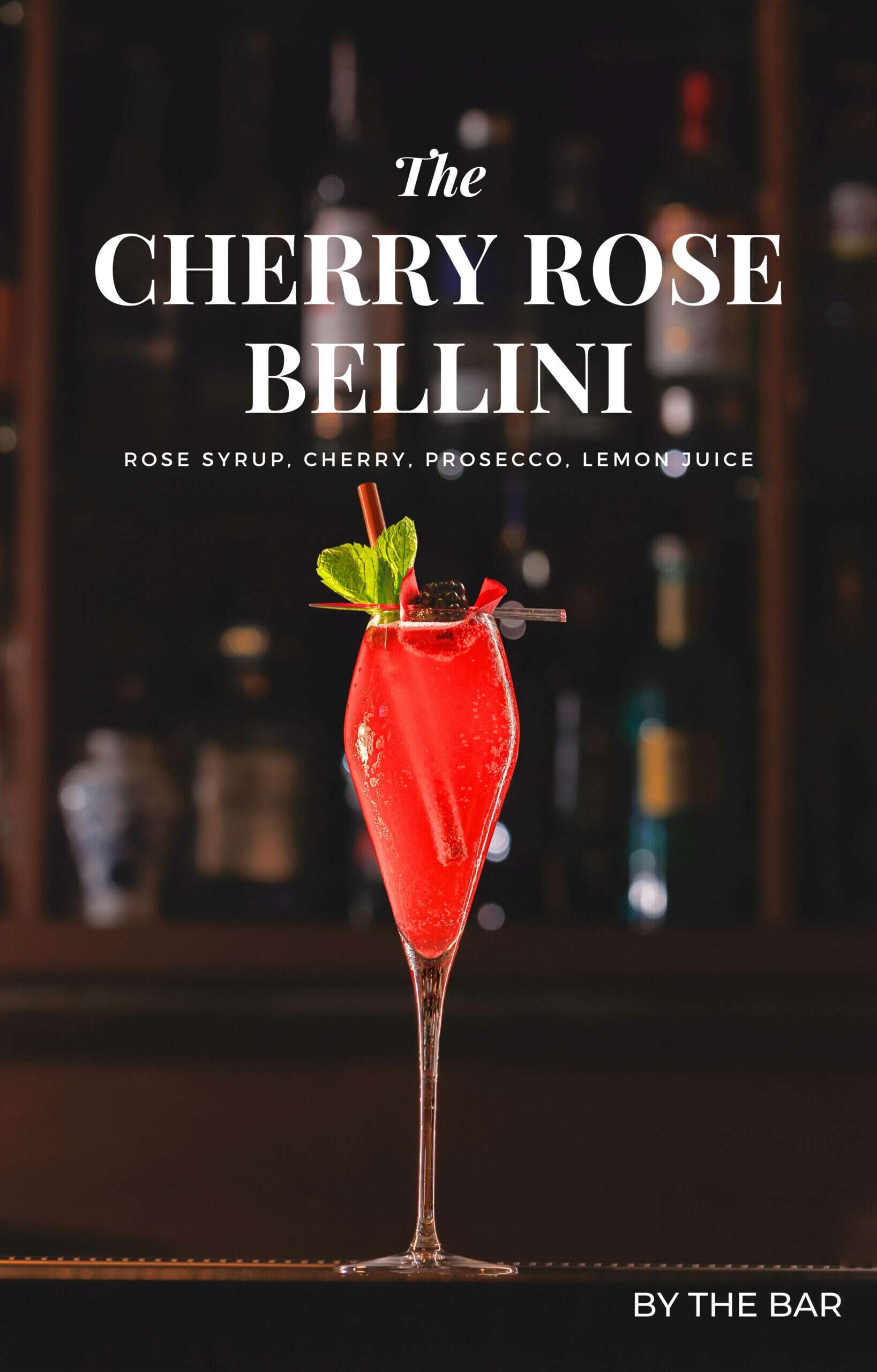 Cherry Rose Bellini Cocktail